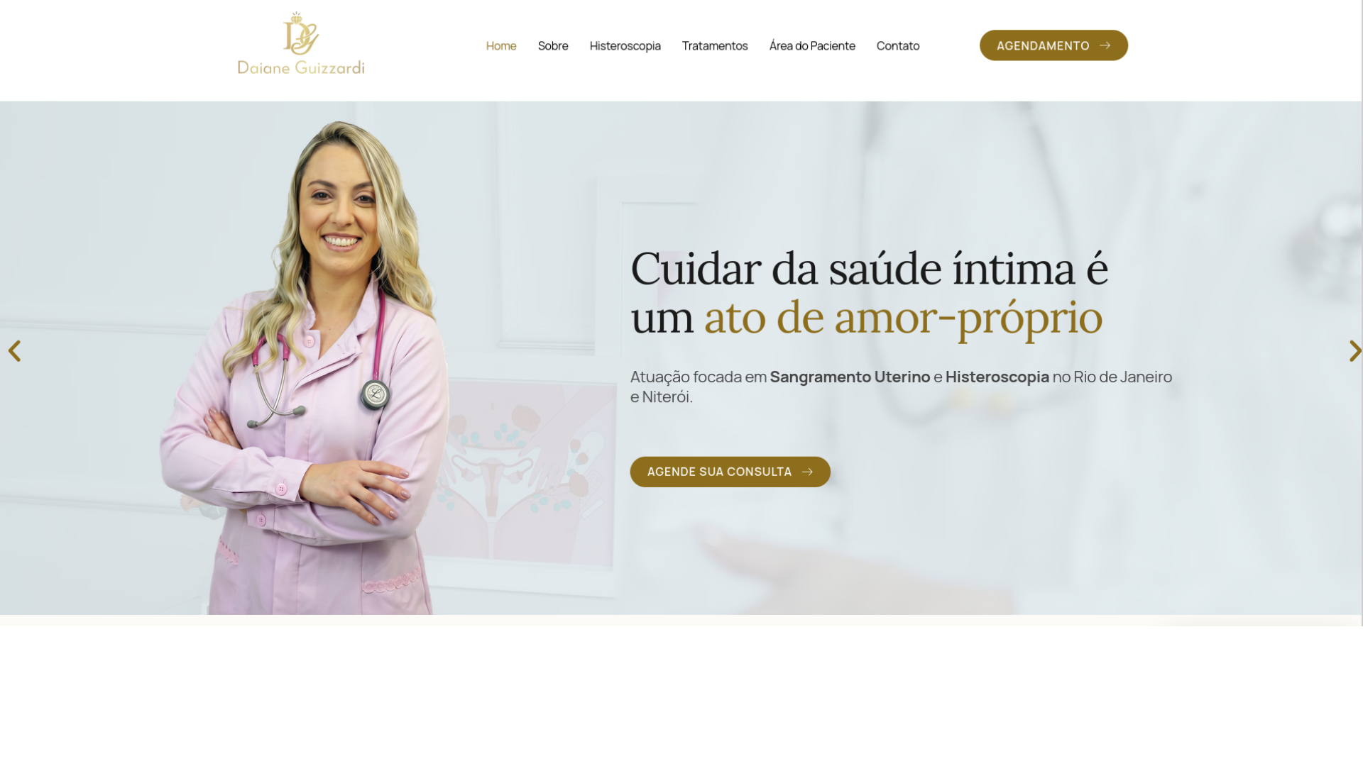 Visualização Site Dra. Daiane