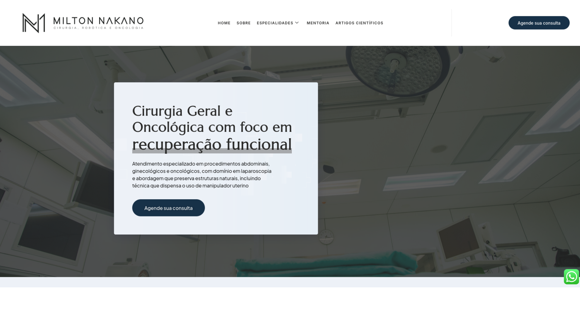 Visualização Site Dr. Milton